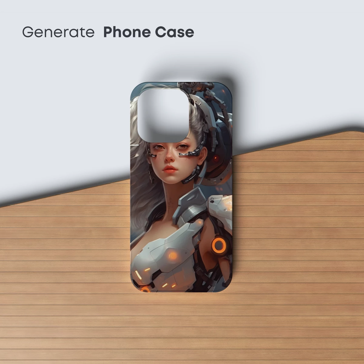 Cybernetic Muse: Futuristic Warrior in Silver Armor - Image 3