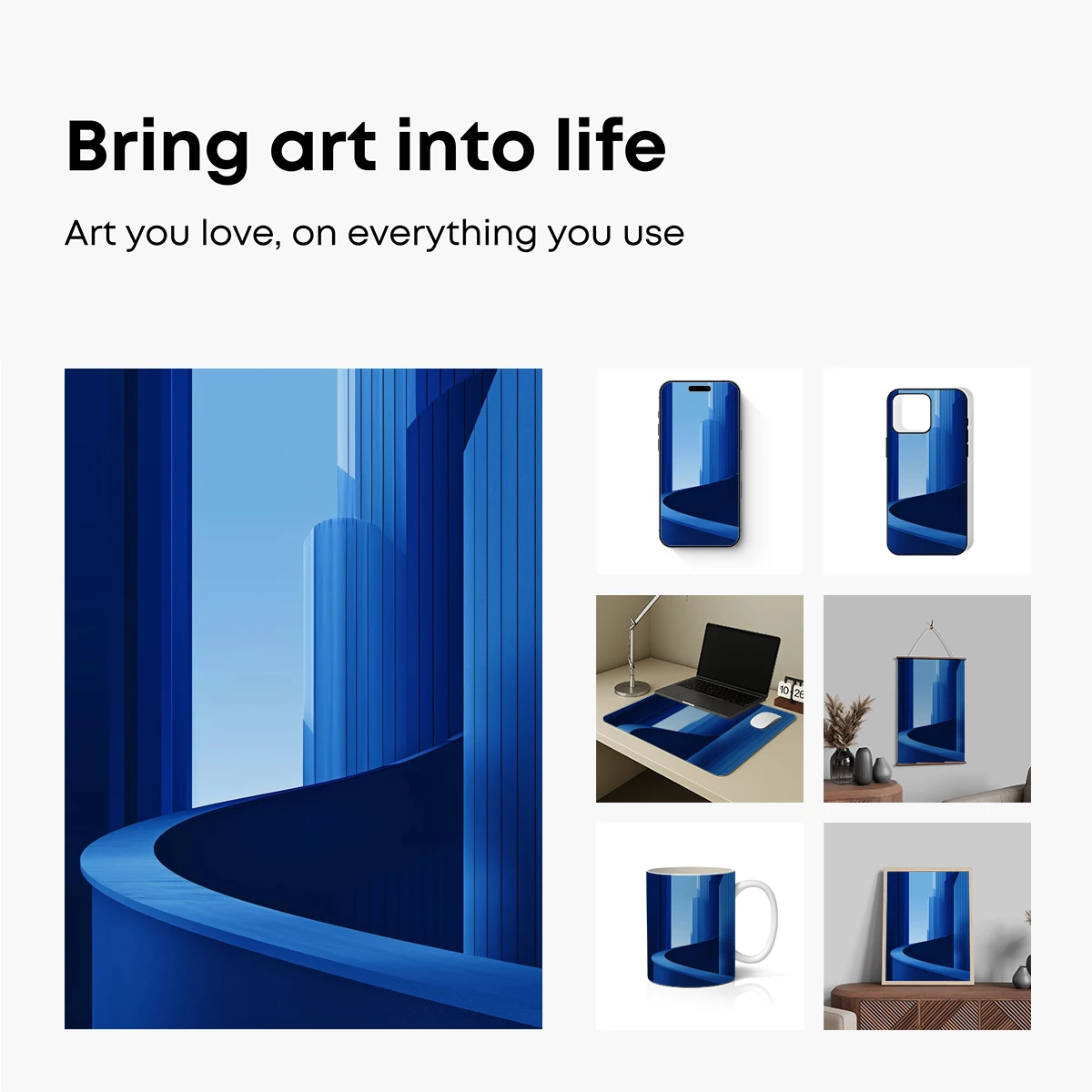 Blue Monoliths: A Futuristic Odyssey - Image 2