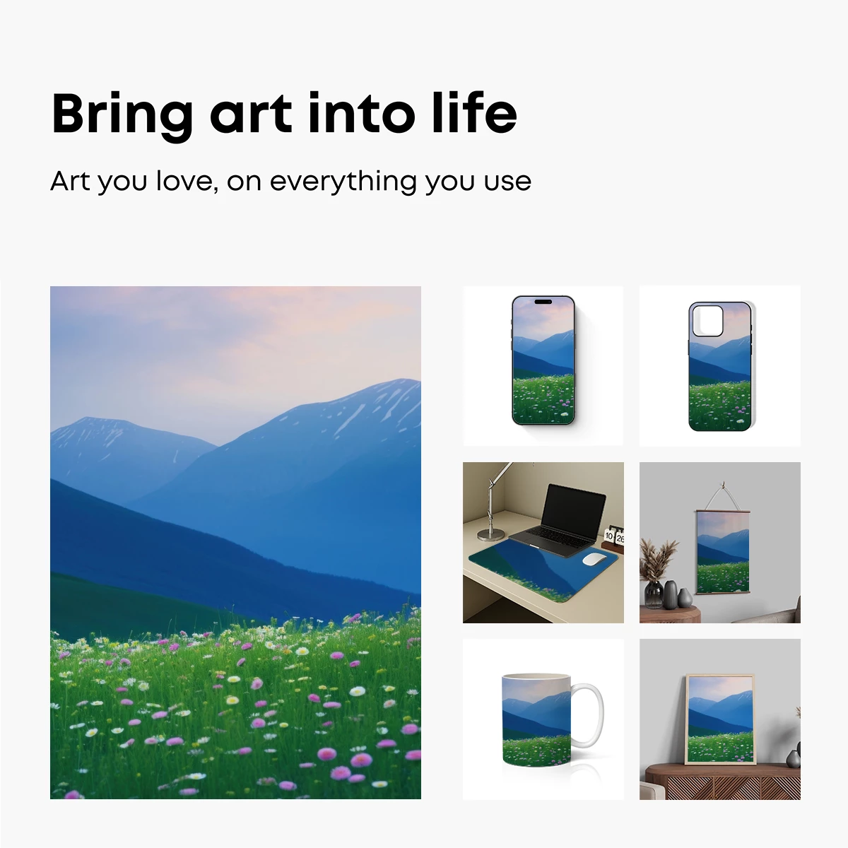 Enchanted Floral Valley at Dusk - Image 2