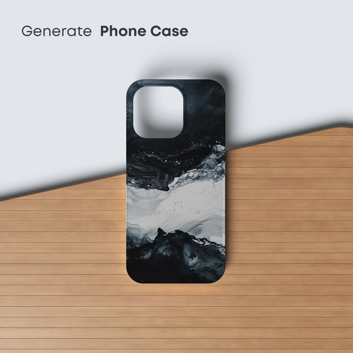 Eclipse of Ink: Monochrome Abstract Flow - Image 3