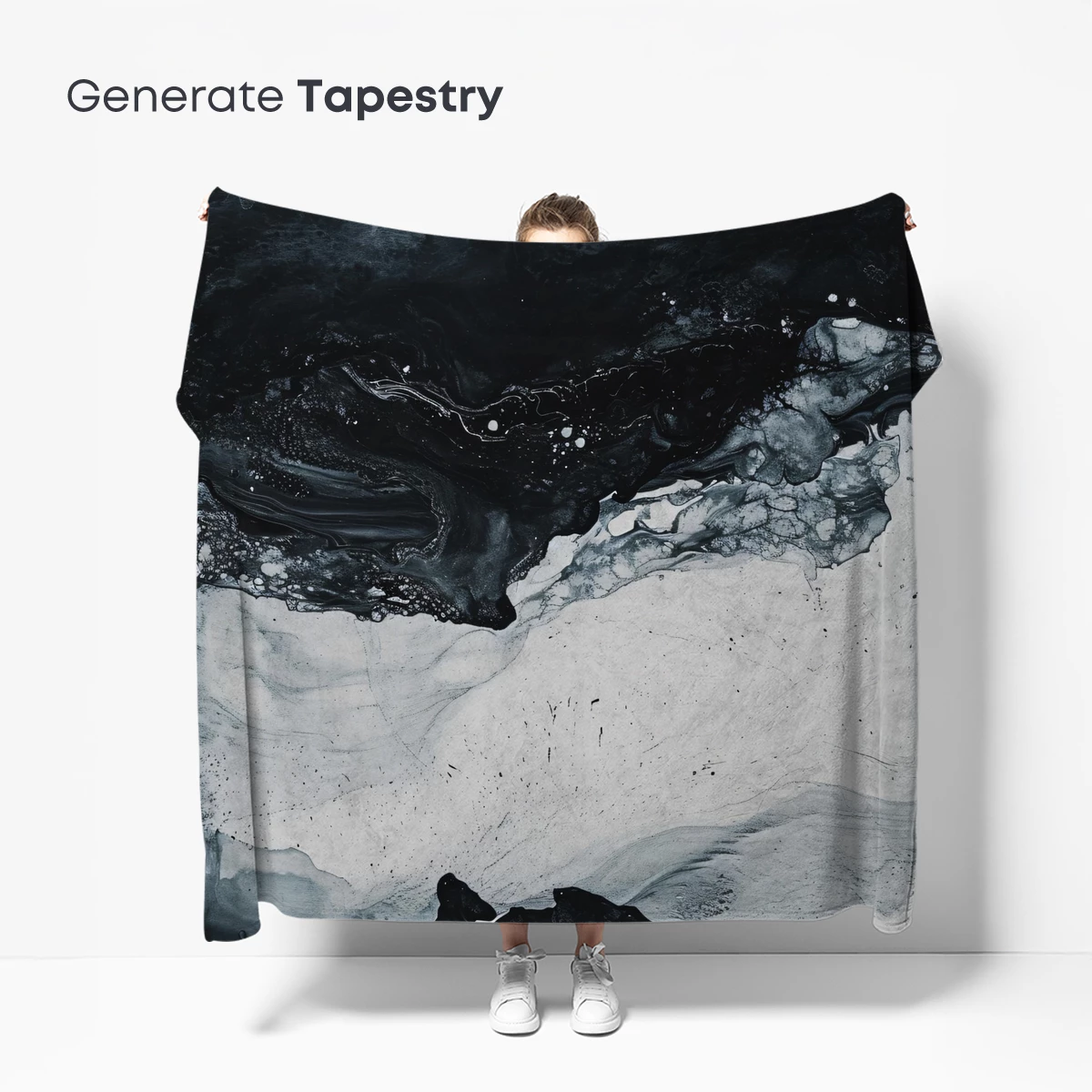 Eclipse of Ink: Monochrome Abstract Flow - Image 5