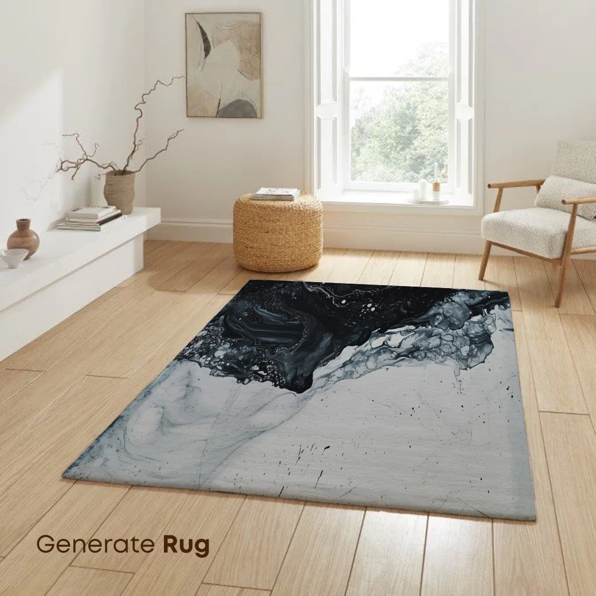 Eclipse of Ink: Monochrome Abstract Flow - Image 6