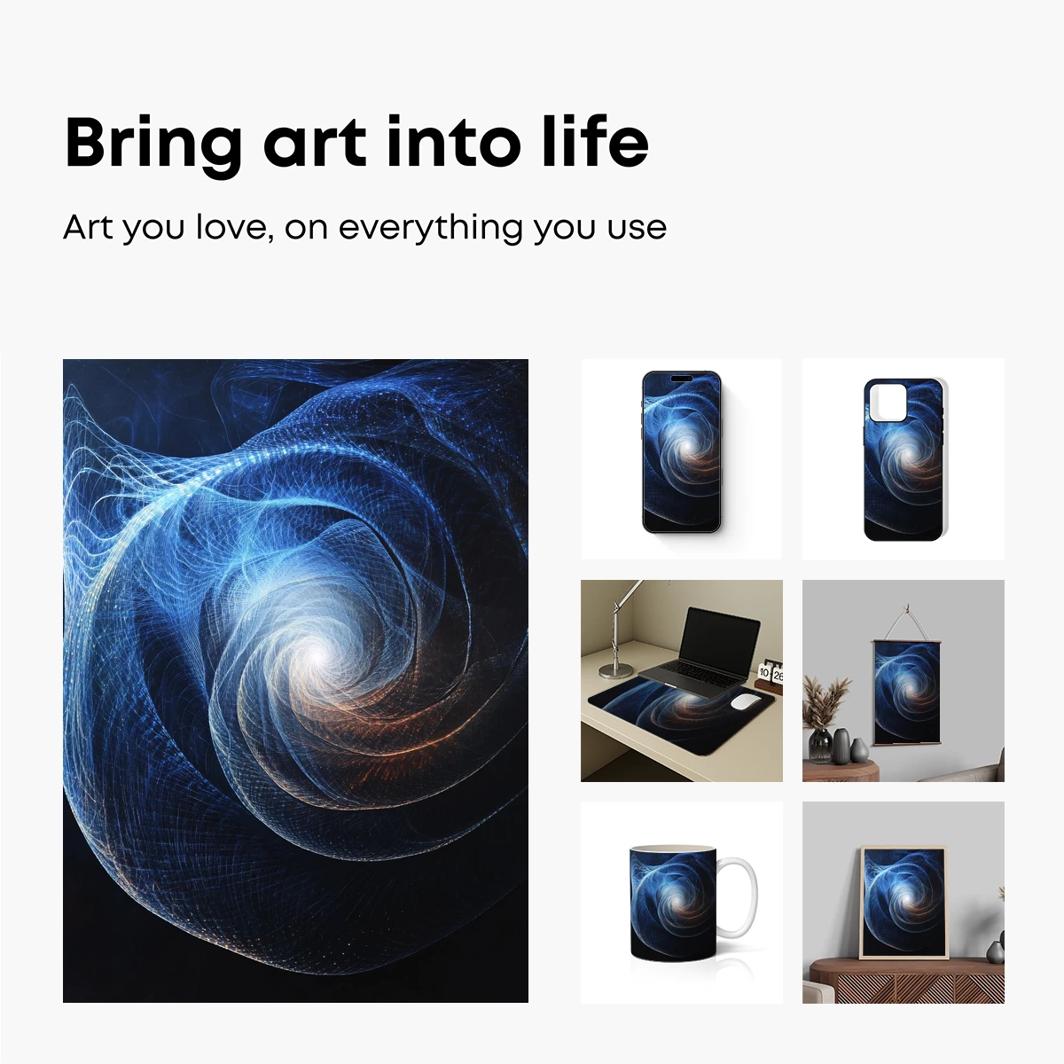 Cosmic Whirlpool: A Spiral Symphony in Blue