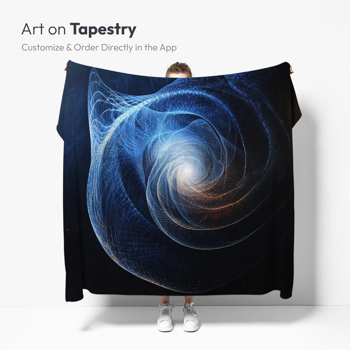 Cosmic Whirlpool: A Spiral Symphony in Blue - Image 4