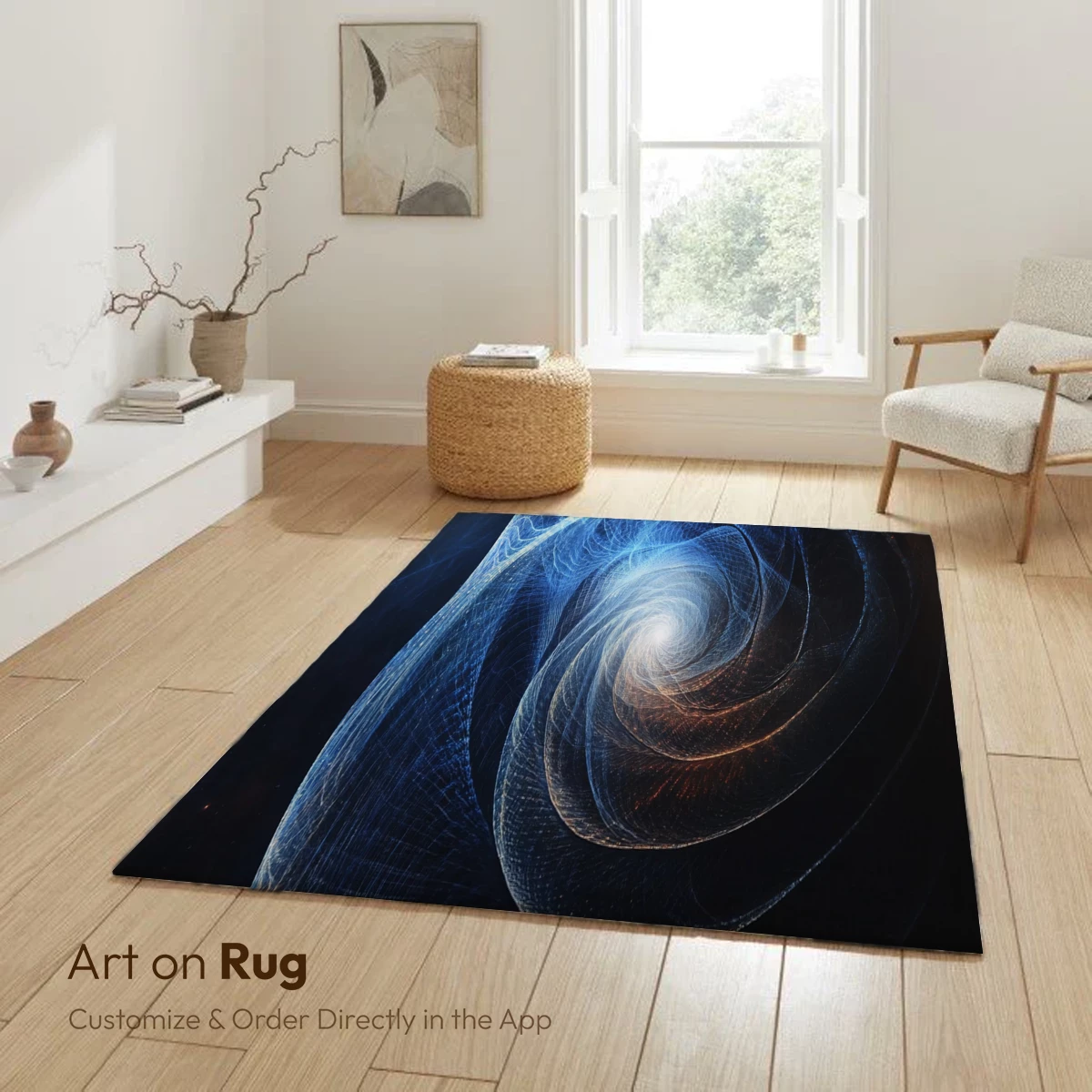 Cosmic Whirlpool: A Spiral Symphony in Blue - Image 5