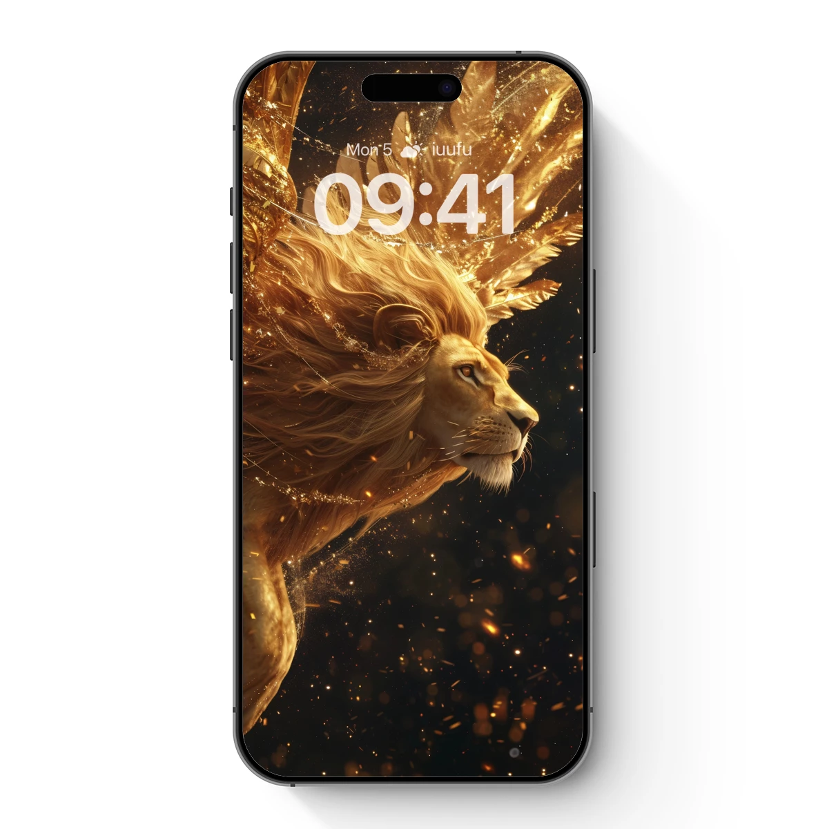 Golden Lion with Angel Wings: Mythical Majesty