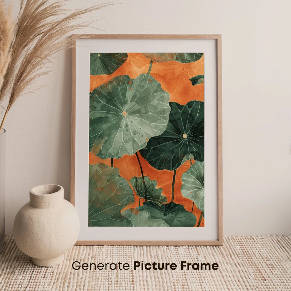 Ethereal Lotus Leaves: A Watercolor Symphony - Image 7