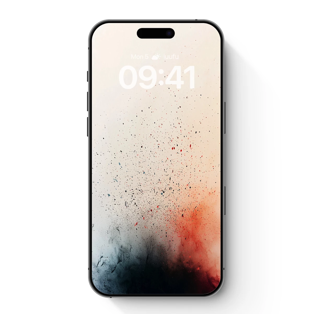 Abstract Ink Symphony: Red and Black Splatter Art