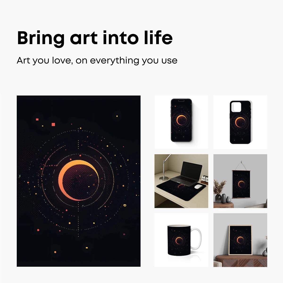 Eclipse of Dots: Digital Celestial Art - Image 2