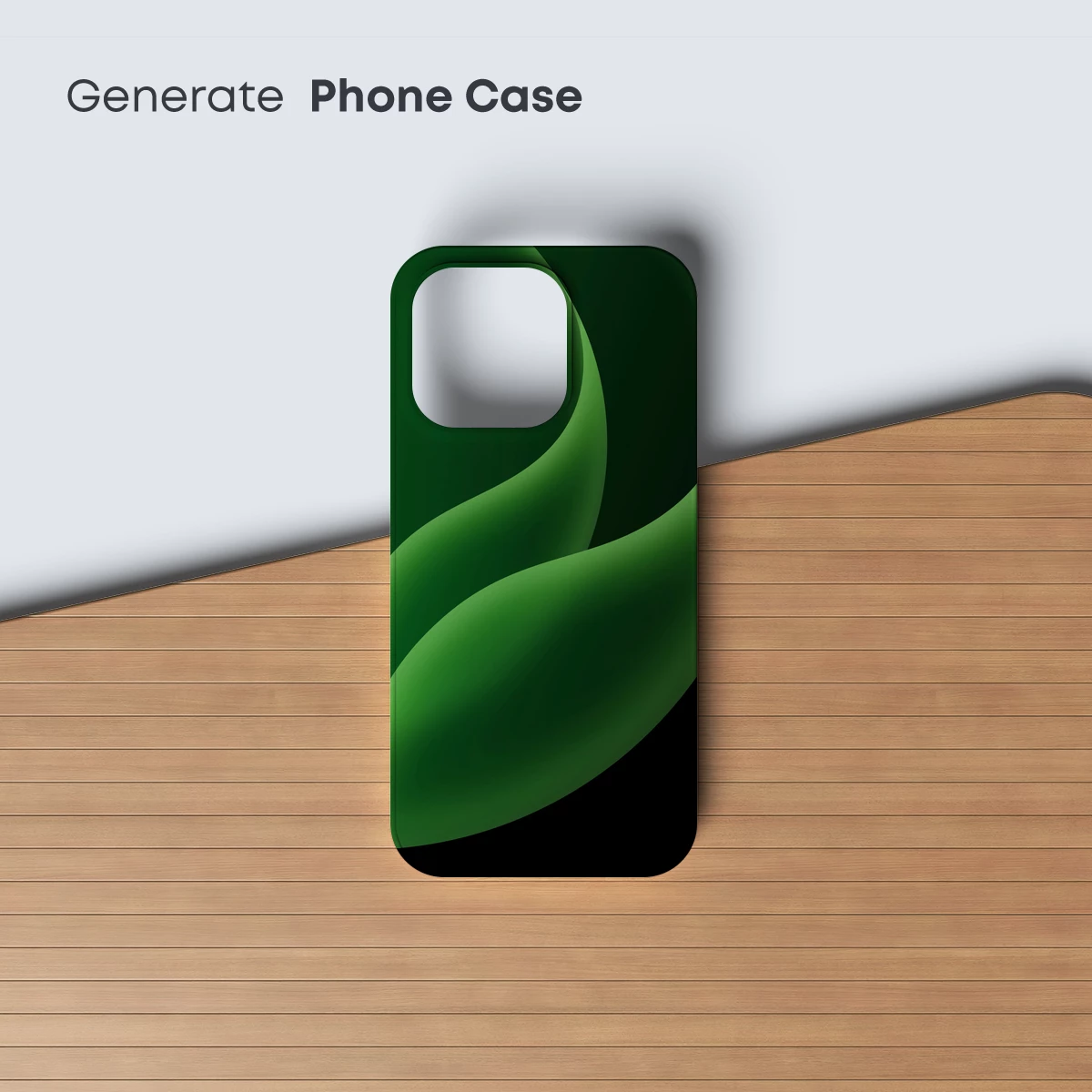 Elegant Green Swirls: A Dance of Shadows and Light - Image 3