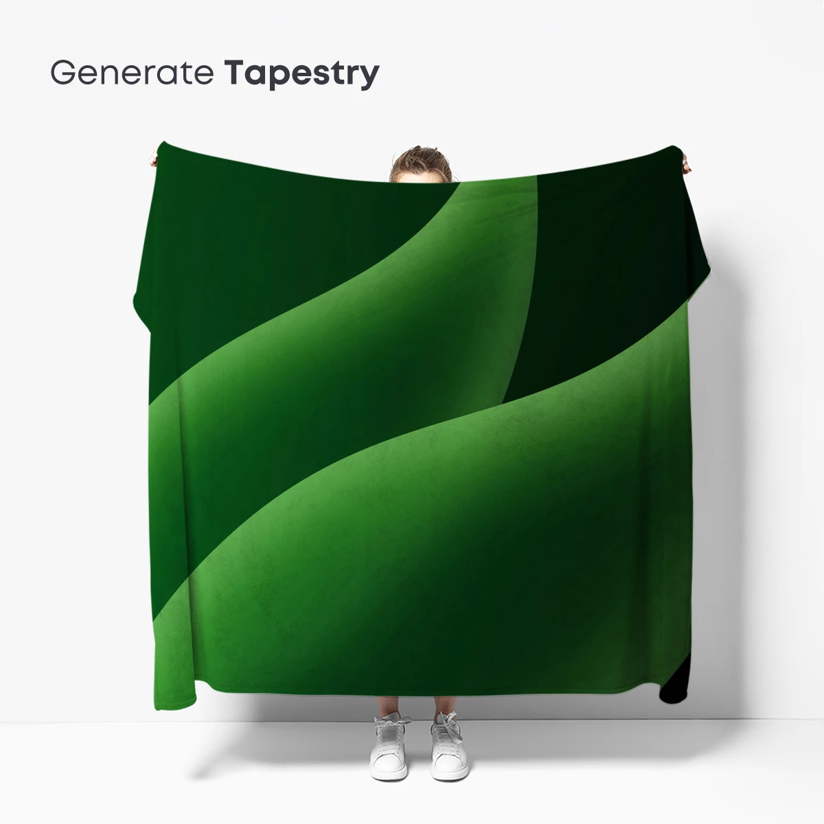 Elegant Green Swirls: A Dance of Shadows and Light - Image 5