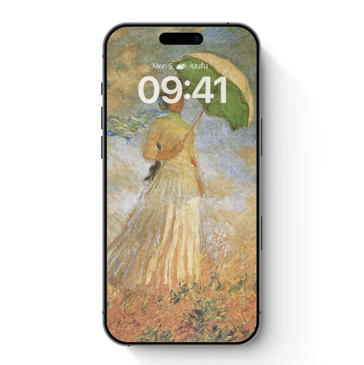 Monet's Windy Day: Umbrella in Bloom