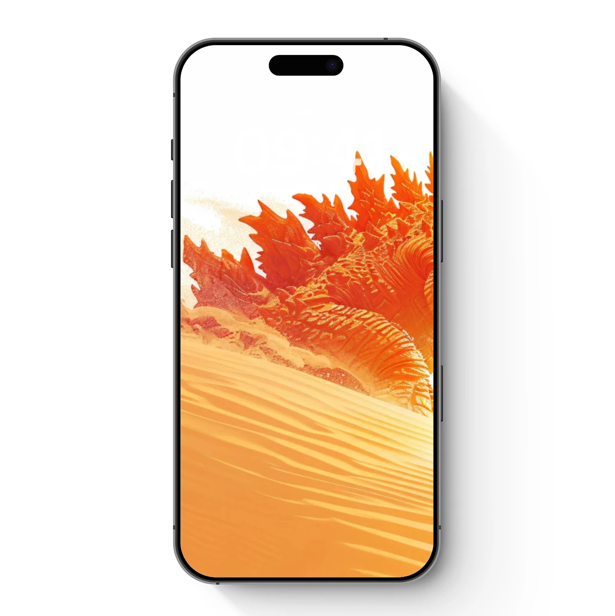 Desert Titan: Fiery Godzilla in Golden Sands