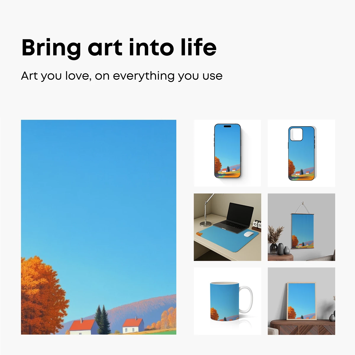 Autumnal Serenity: Cozy Homes Under a Vibrant Sky - Image 2