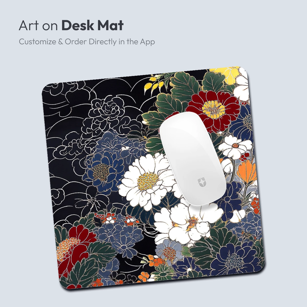 Elegant Floral Symphony in Midnight Garden - Image 3