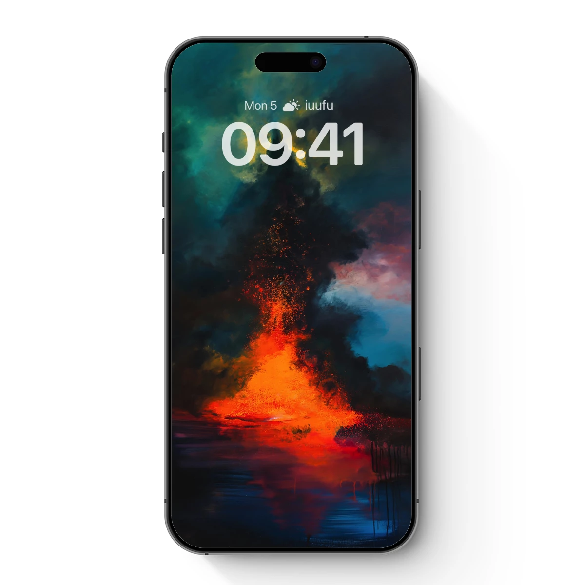 Erupting Inferno: Abstract Volcanic Fury