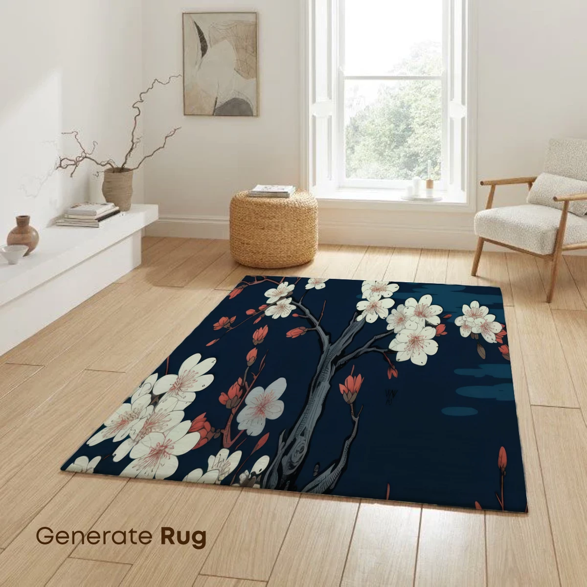 Blossom Moonlit Serenity: A Poetic Floral Tapestry - Image 6