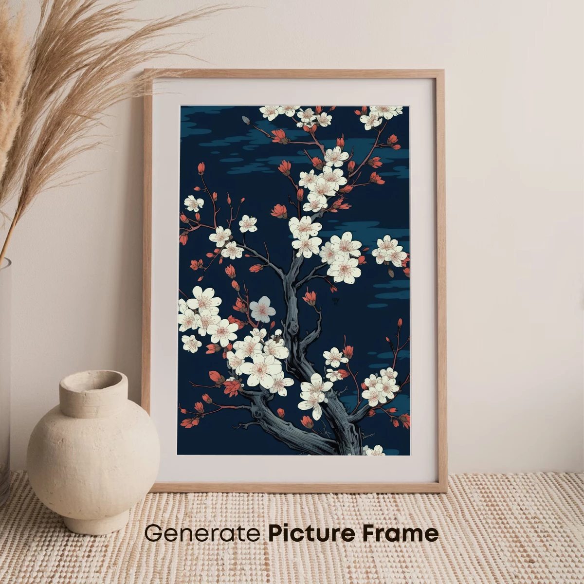 Blossom Moonlit Serenity: A Poetic Floral Tapestry - Image 7