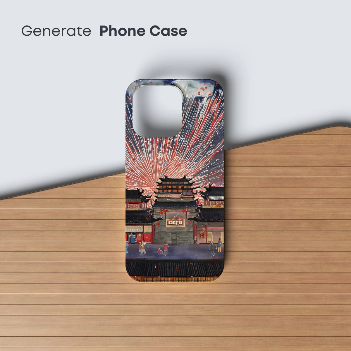 Celestial Fireworks Over Ancient Temple - Image 3