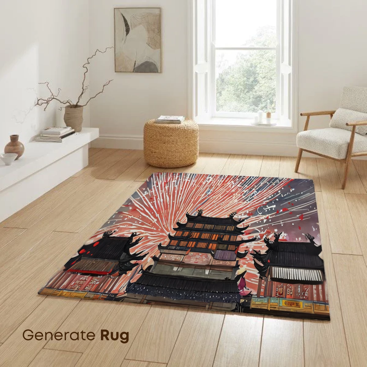 Celestial Fireworks Over Ancient Temple - Image 6