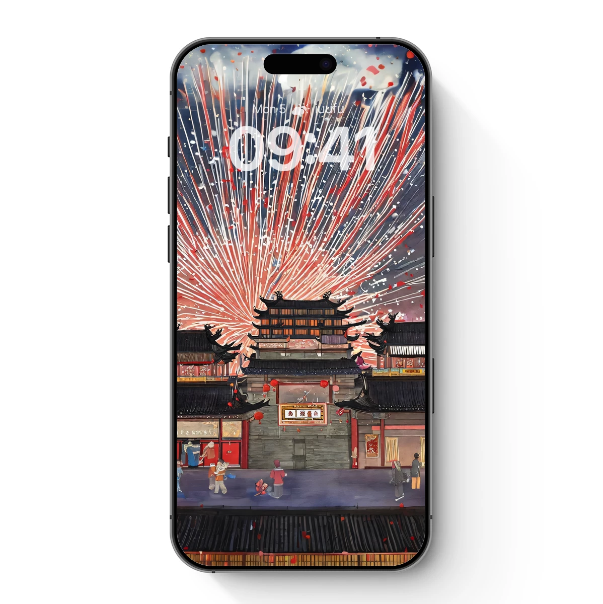 Celestial Fireworks Over Ancient Temple