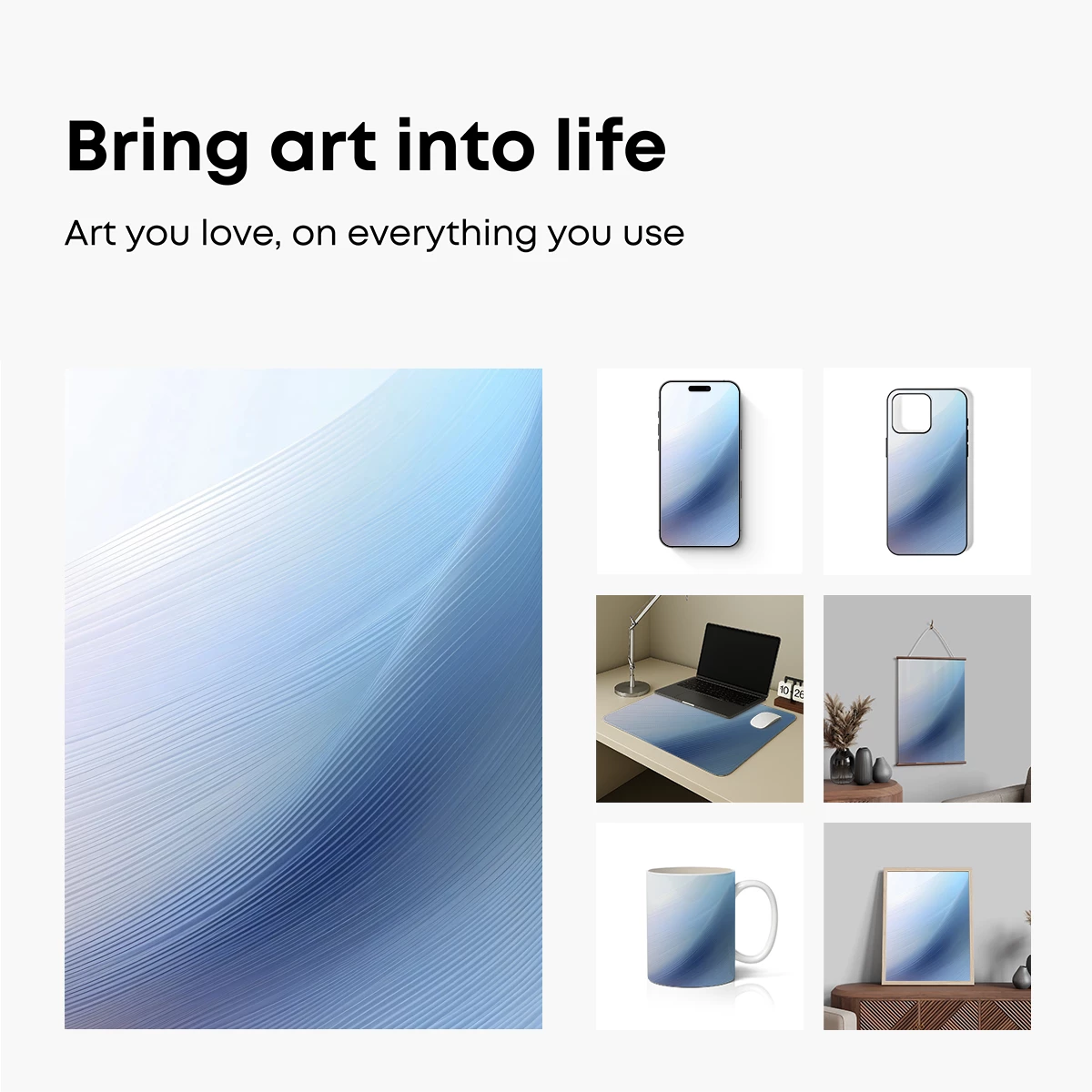 Ethereal Blue Waves: A Digital Symphony of Flow - Image 2