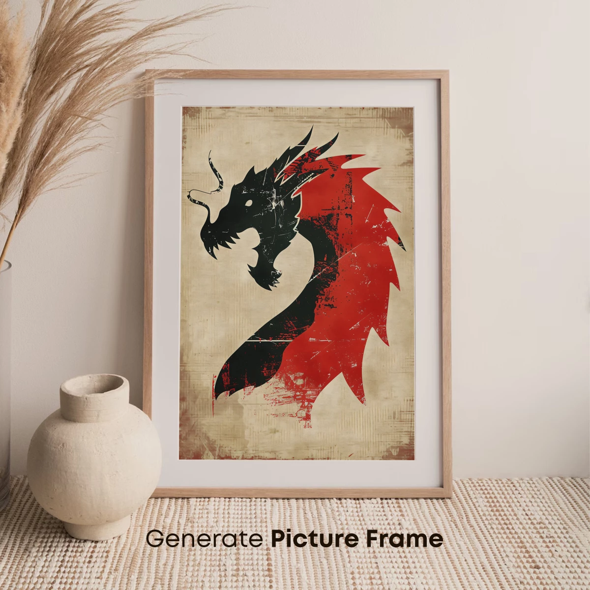 Dragon's Dual Flame: Abstract Fusion Art - Image 7