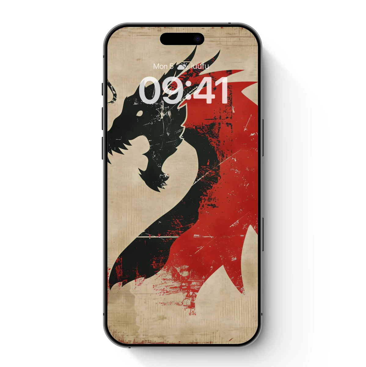 Dragon's Dual Flame: Abstract Fusion Art