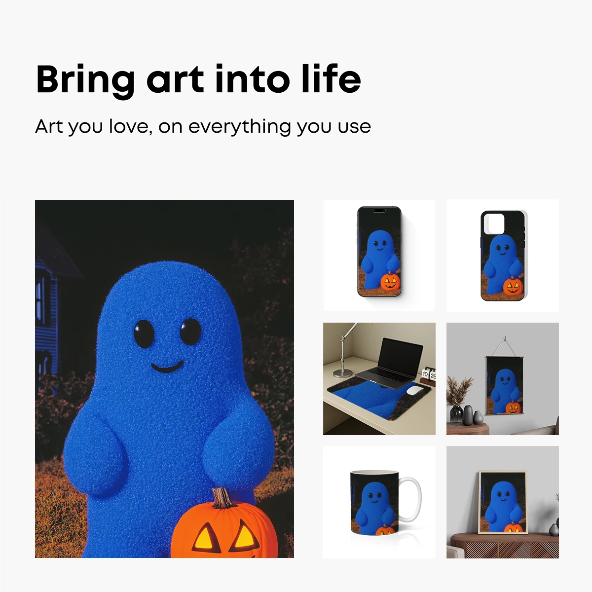 Blue Ghostly Pumpkin Pal - Image 2
