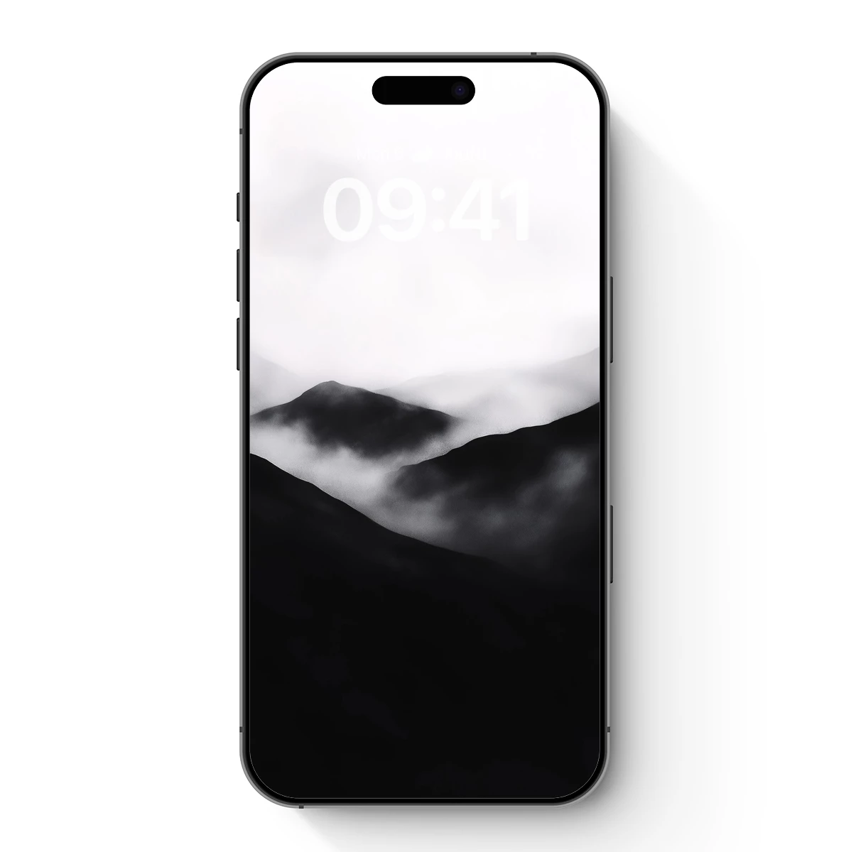 Misty Mountain Veil: Monochrome Elegance Misty Mountain Veil: Monochrome Elegance