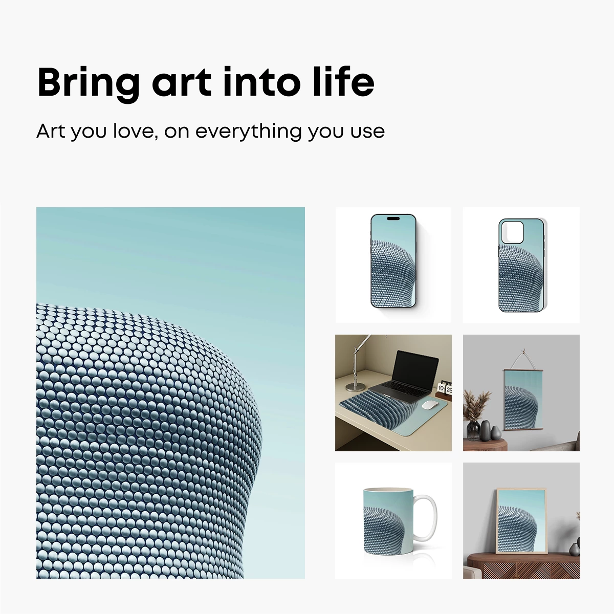 Geometric Dome in Teal Skies - Image 2