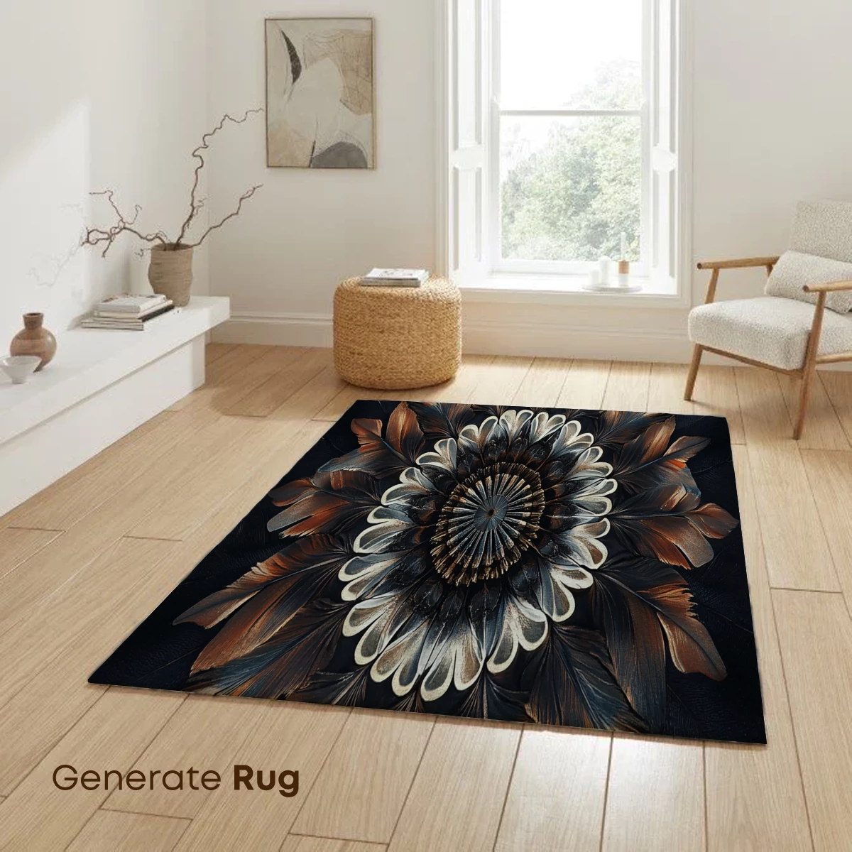 Feathered Mandala: A Kaleidoscope of Nature's Artistry - Image 6