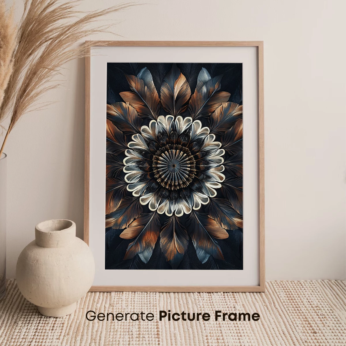 Feathered Mandala: A Kaleidoscope of Nature's Artistry - Image 7