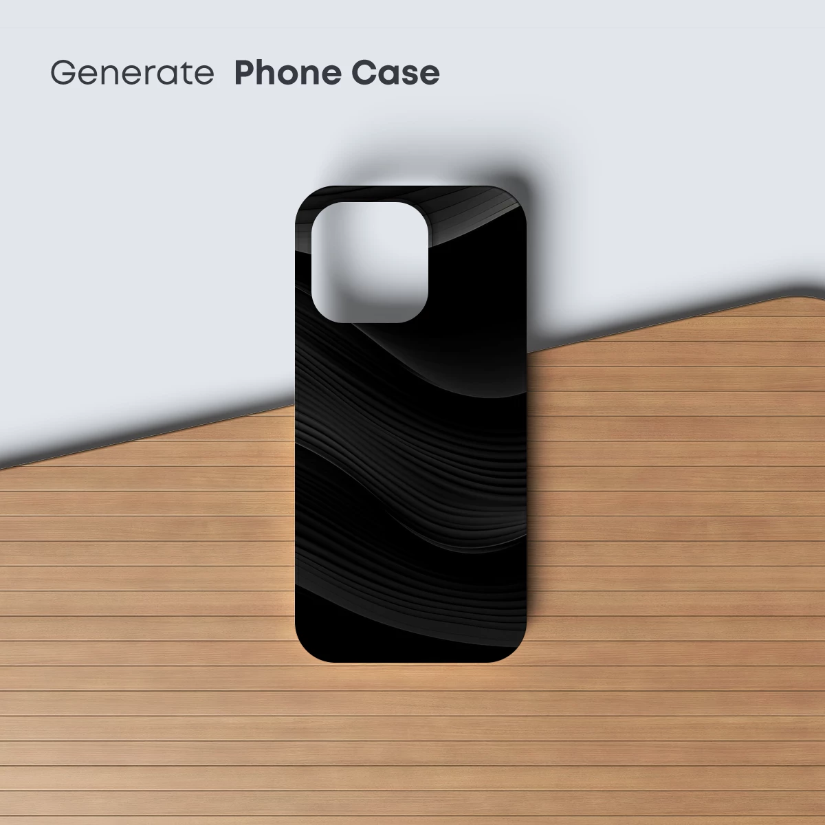 Elegant Black Waves: Abstract Flow - Image 3