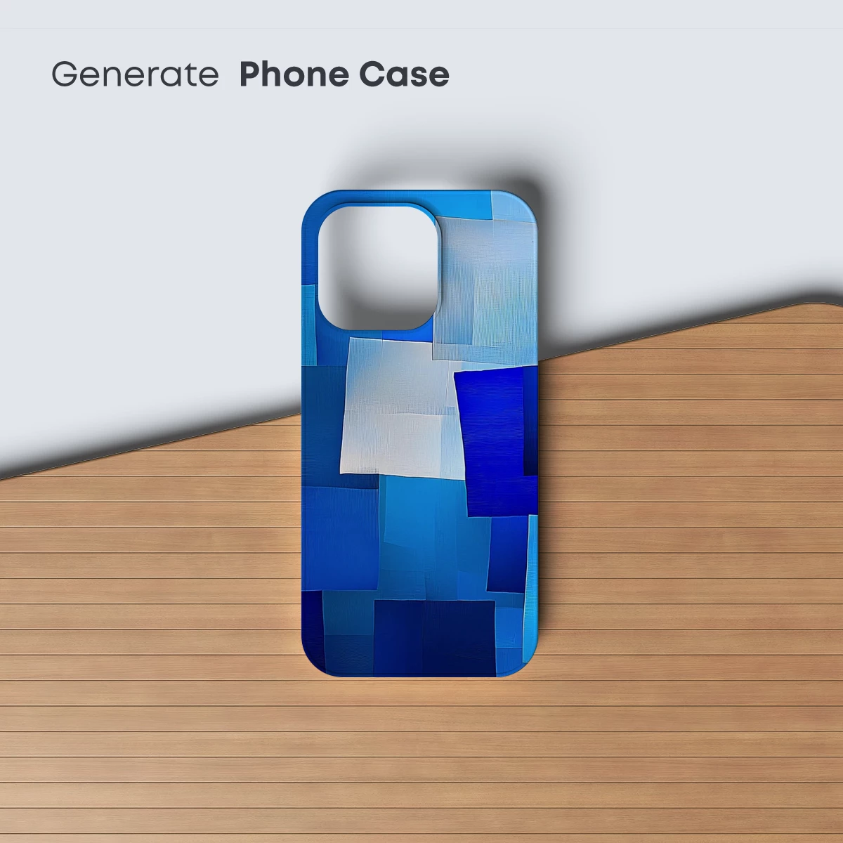 Blue Geometric Harmony: A Digital Abstract Mosaic - Image 3