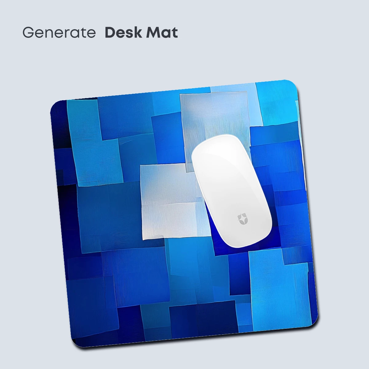 Blue Geometric Harmony: A Digital Abstract Mosaic - Image 4