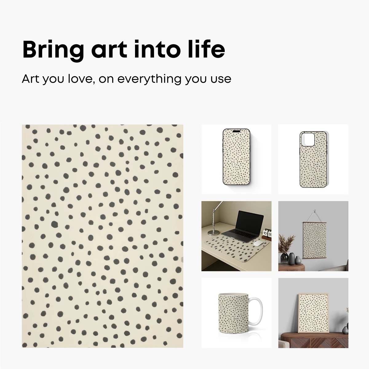 Dotted Elegance: Abstract Speckles in Harmony - Image 2