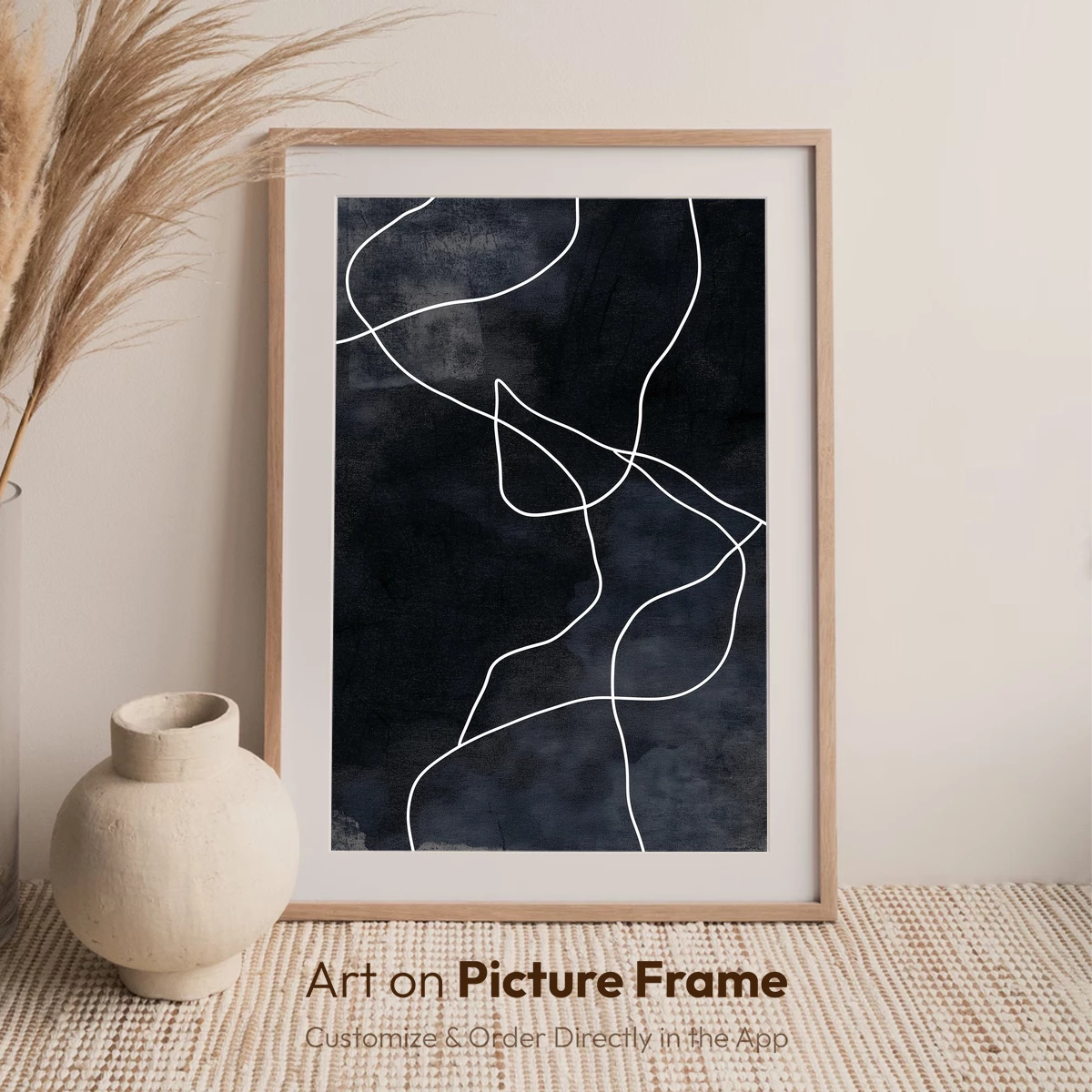 Ethereal Lines: Abstract Flow on Dark Canvas - Image 6