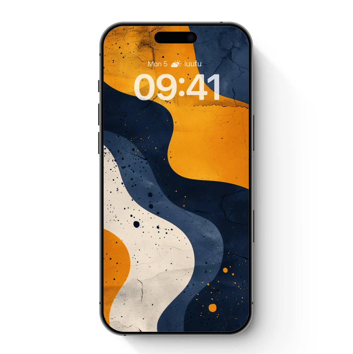 Abstract Waves of Orange and Navy