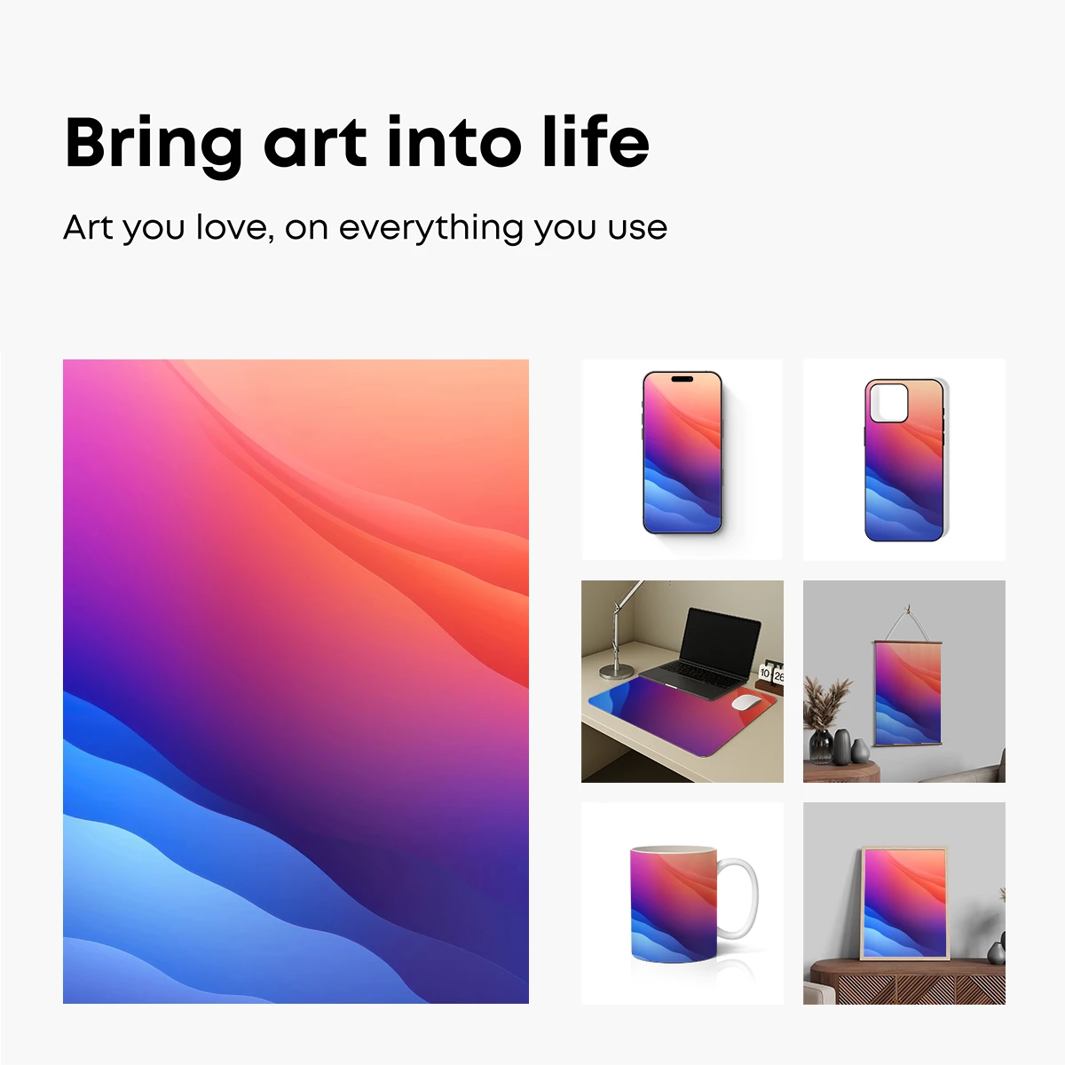 Fluid Chromatic Waves: Abstract Gradient Art - Image 2