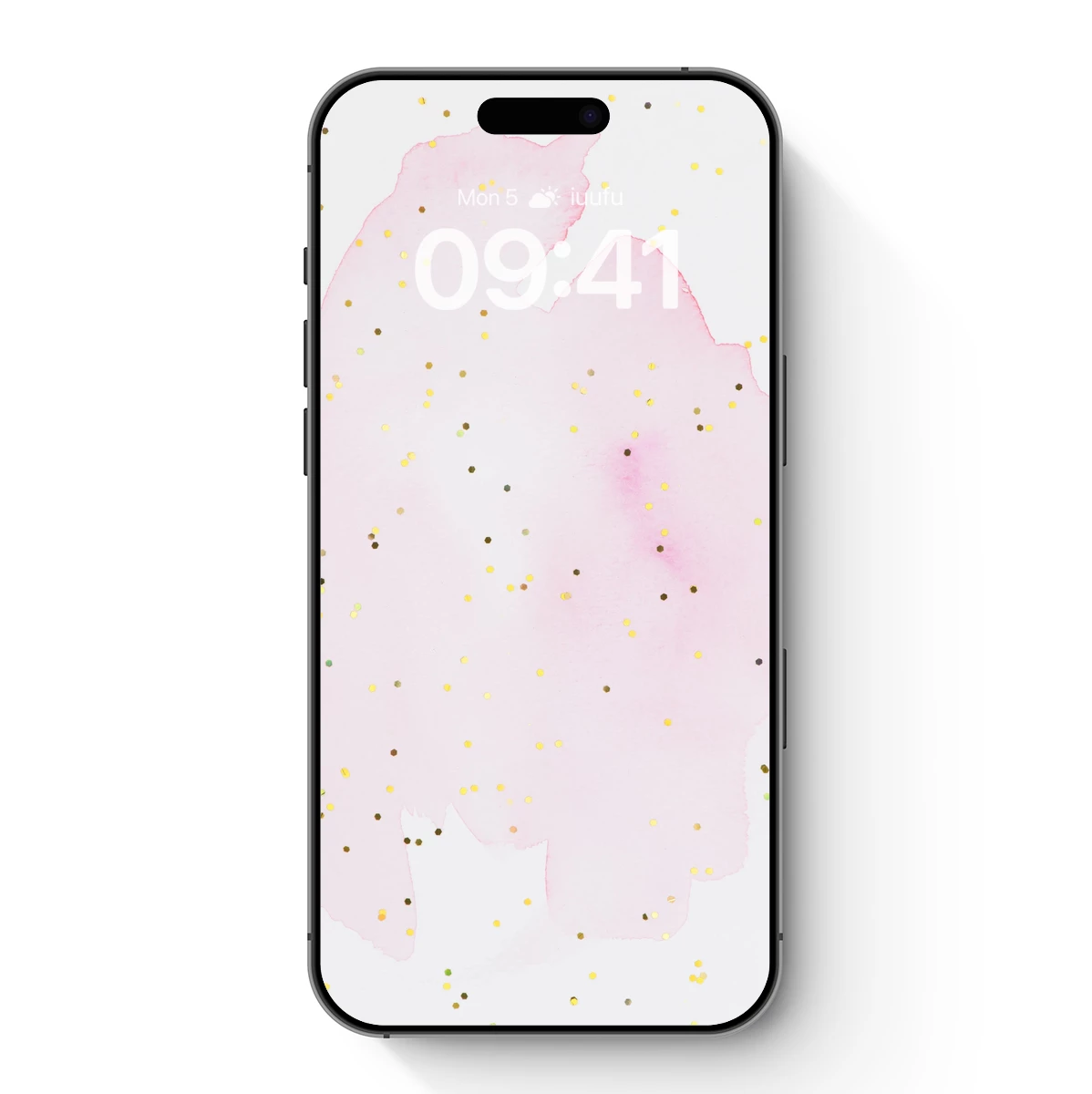 Blush Watercolor with Golden Flecks