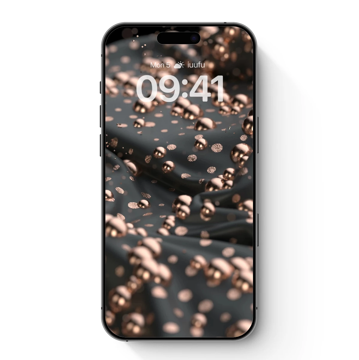 Golden Droplets on Midnight Silk