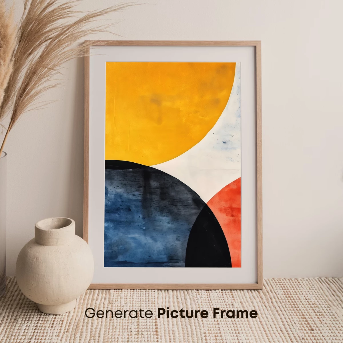 Abstract Harmony: Geometric Fusion in Bold Colors - Image 7