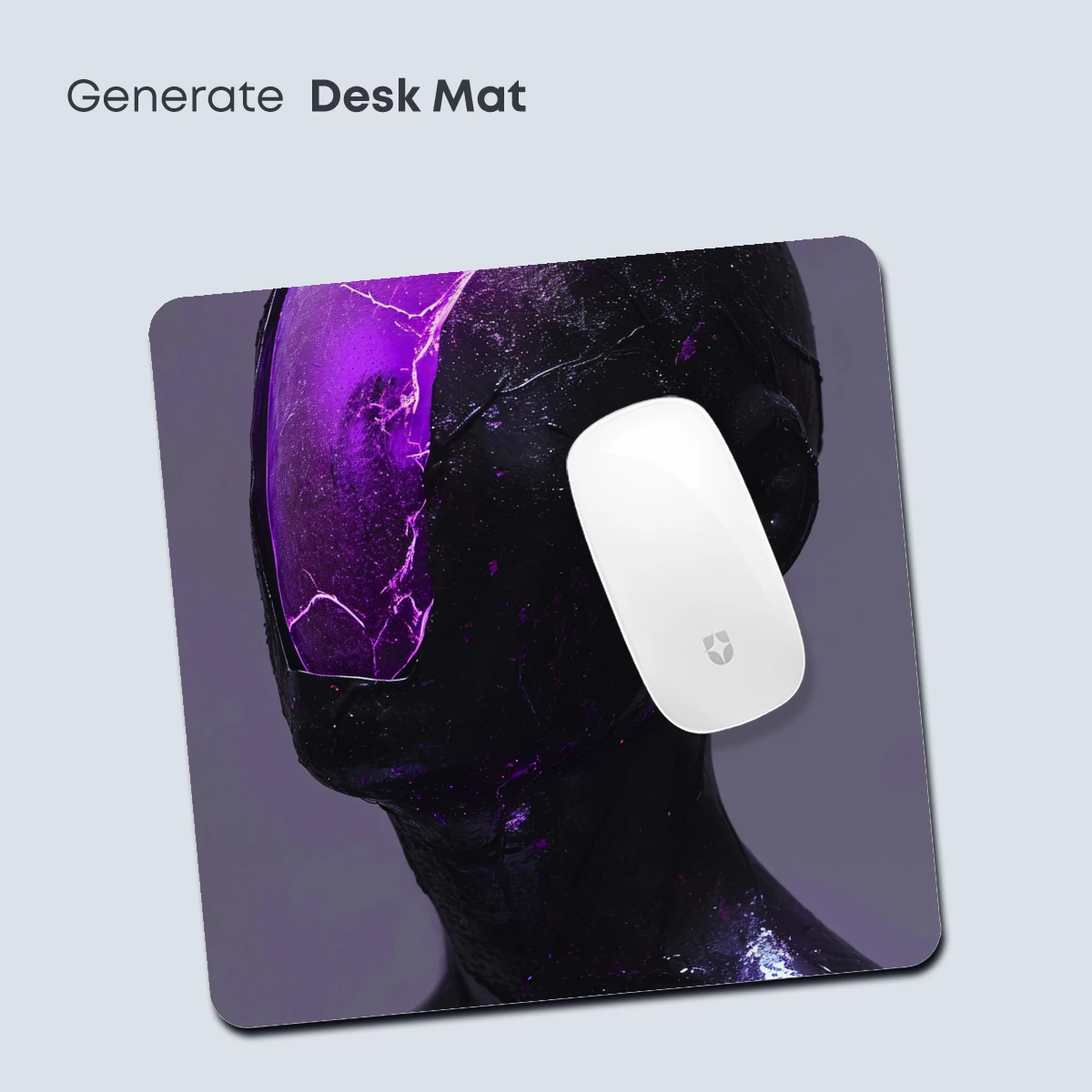 Cracked Purple Aura: Futuristic Sculpture - Image 4