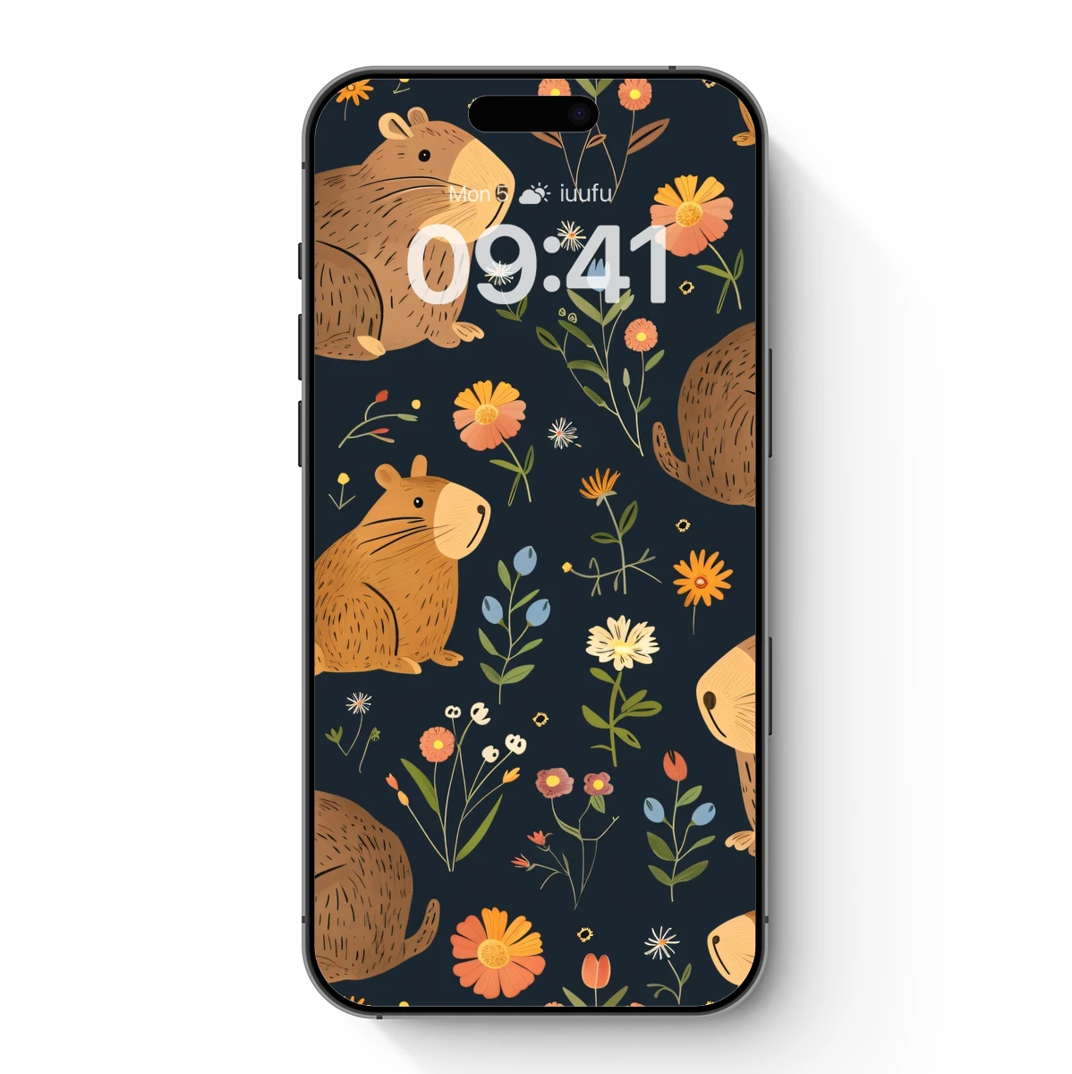 Capricious Capybaras in Floral Fields