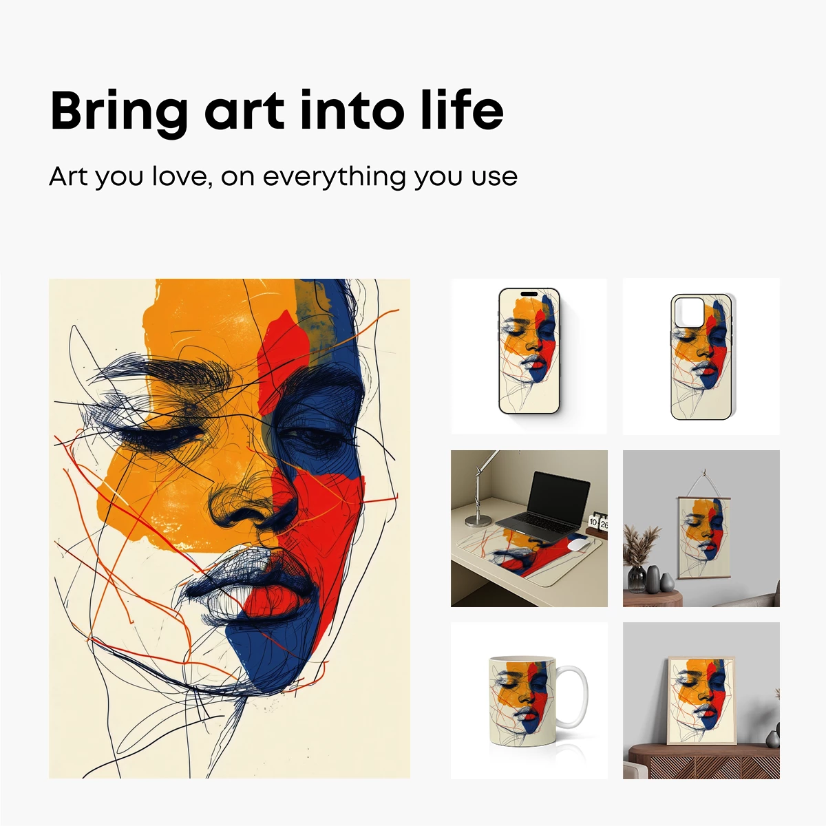 Abstract Face in Vibrant Chaos - Image 2