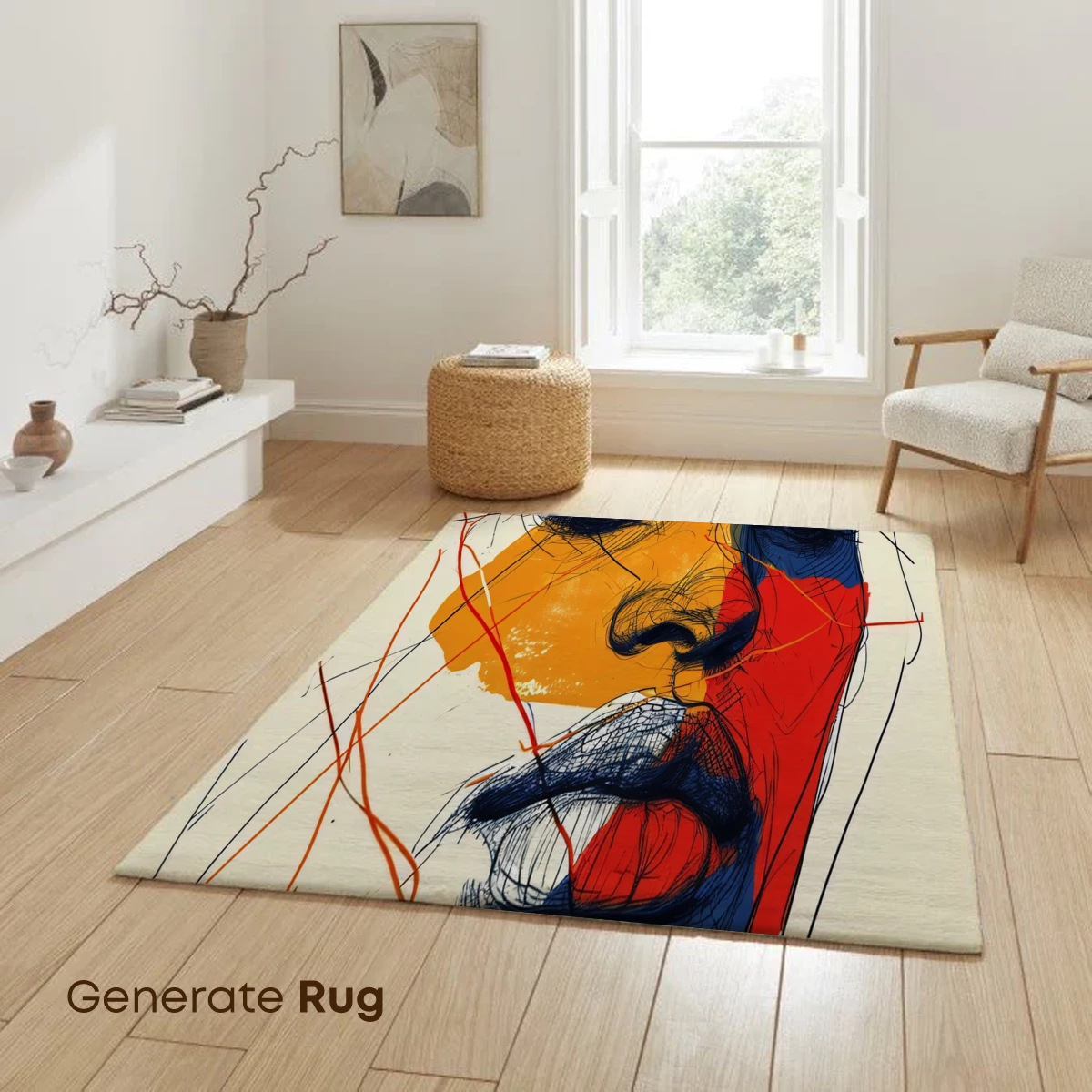 Abstract Face in Vibrant Chaos - Image 6