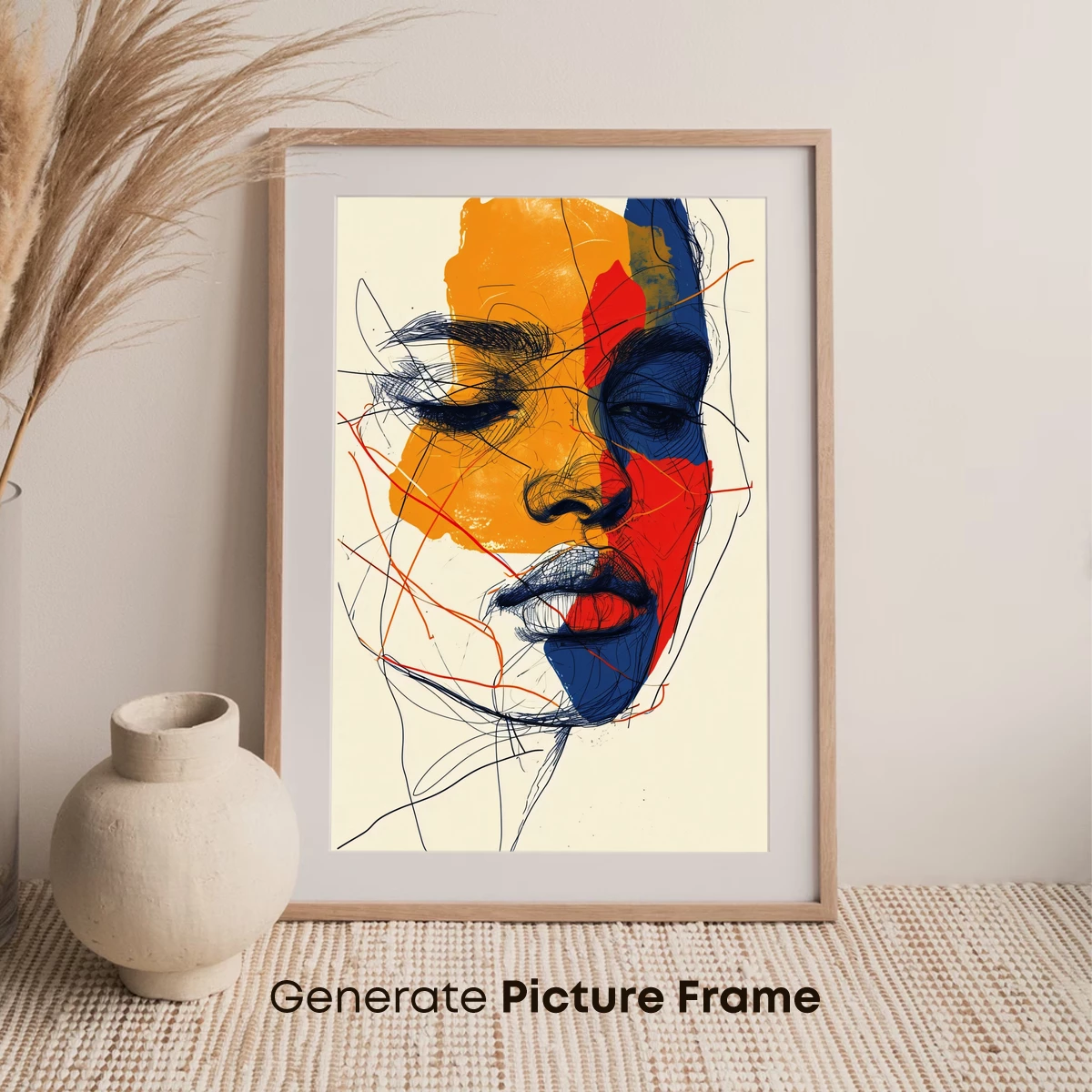 Abstract Face in Vibrant Chaos - Image 7