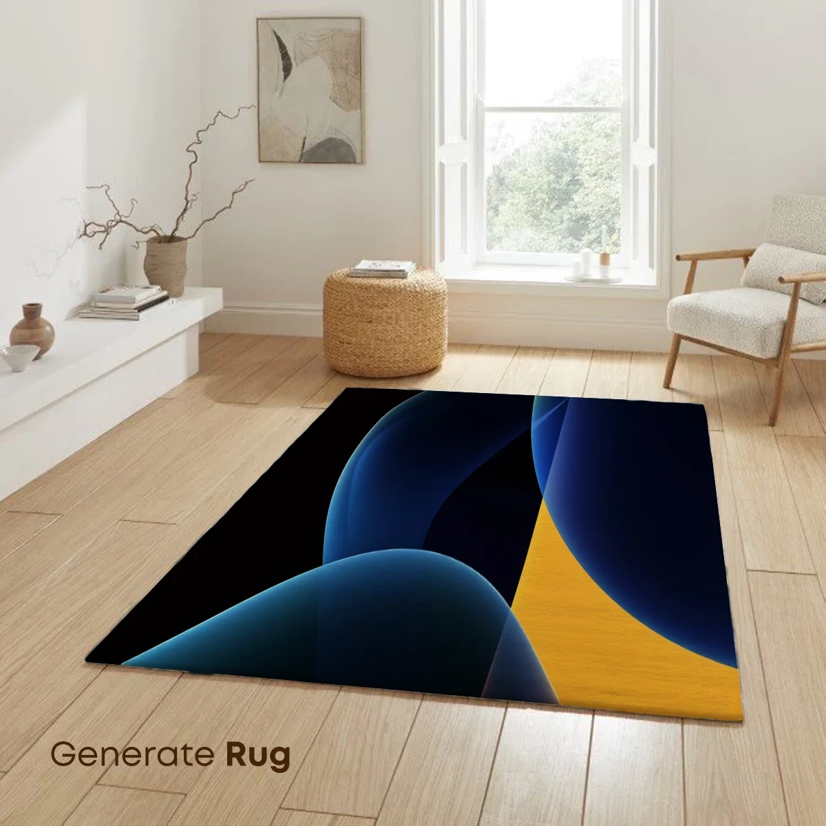 Fluid Fusion: Blue and Amber Waves - Image 6