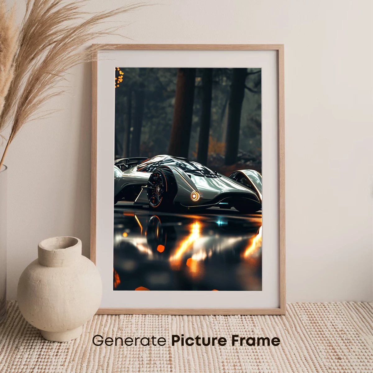Futuristic Hypercar in Enchanted Forest - Image 7